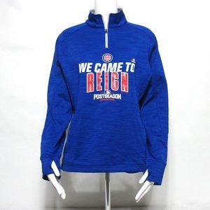 Chicago Cubs Blue 1/4 Zip "We Came To Reign" Postseason 2016 Women’s Sweatshirt